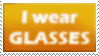 stamp about wearing glasses
